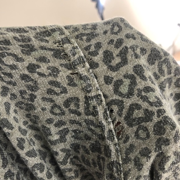 Wallflower cheetah sweatshirt terry overalls - Picture 4 of 6